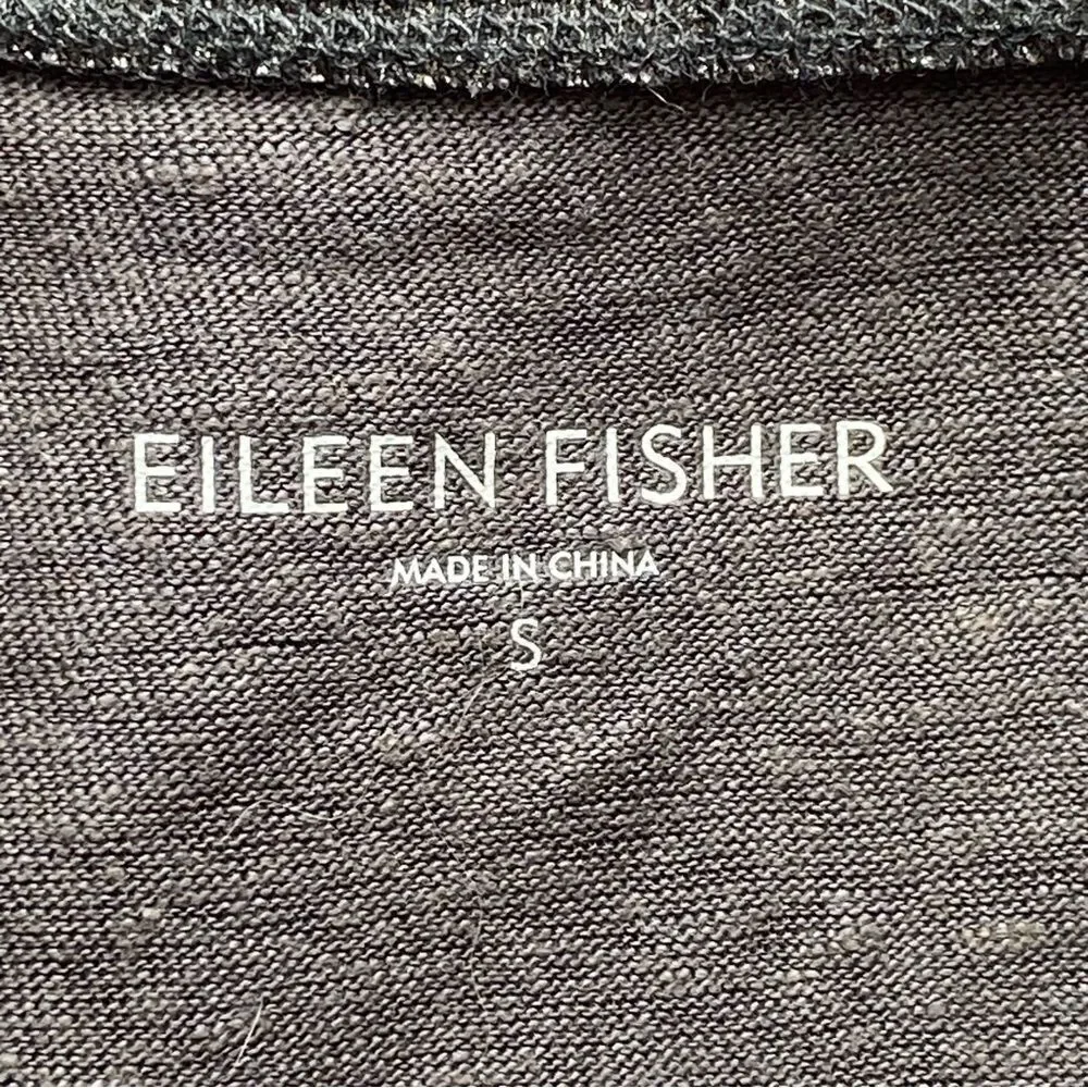 Eileen Fisher Ash Linen Jersey Shimmer Sleeveless Top Size Small - Picture 8 of 12